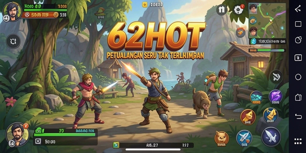 Gameplay <strong>62HOT</strong> yang menegangkan di dalam dunia petualangan.
