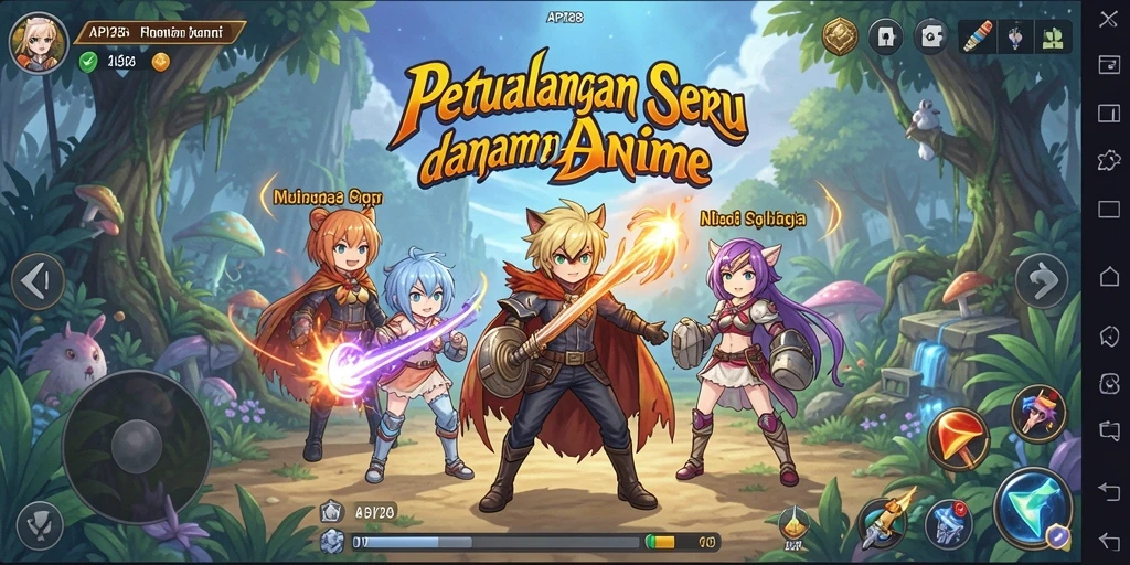 Gambaran gameplay API288 yang menakjubkan dengan karakter anime.