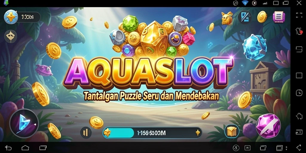 Gameplay seru AQUASLOT dengan teka-teki yang menantang.