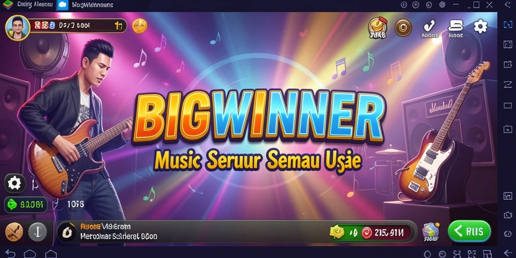 Screenshot gameplay BIGWINNER menampilkan keseruan bermain musik.