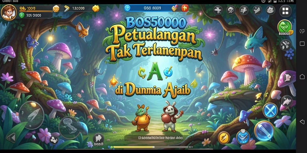 Tampilan gameplay menakjubkan dari BOS5000 dengan petualangan yang seru.