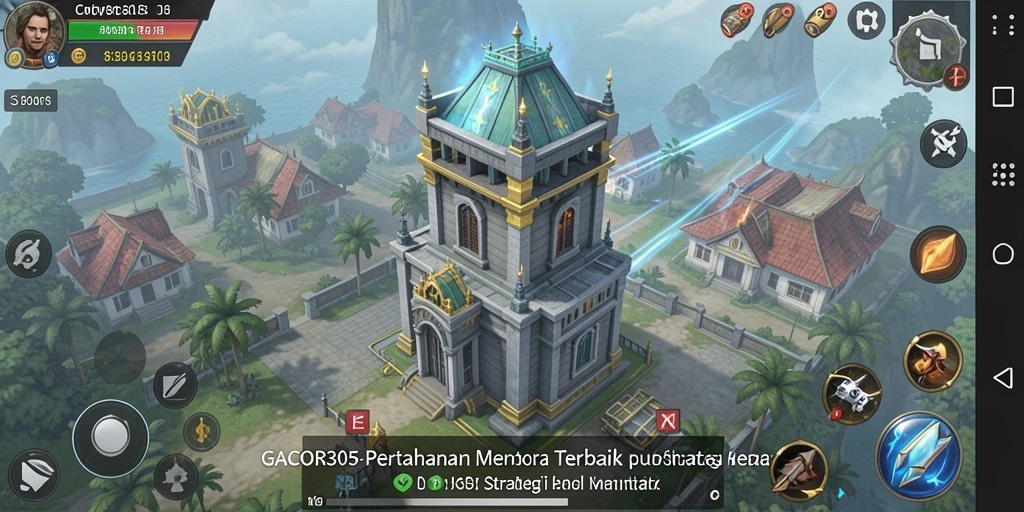Tangkapan layar GACOR305 menunjukkan aksi seru dalam pertahanan menara.