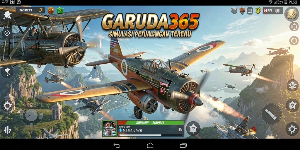 Tangkapan layar GARUDA365 menampilkan momen mendebarkan saat penerbangan.