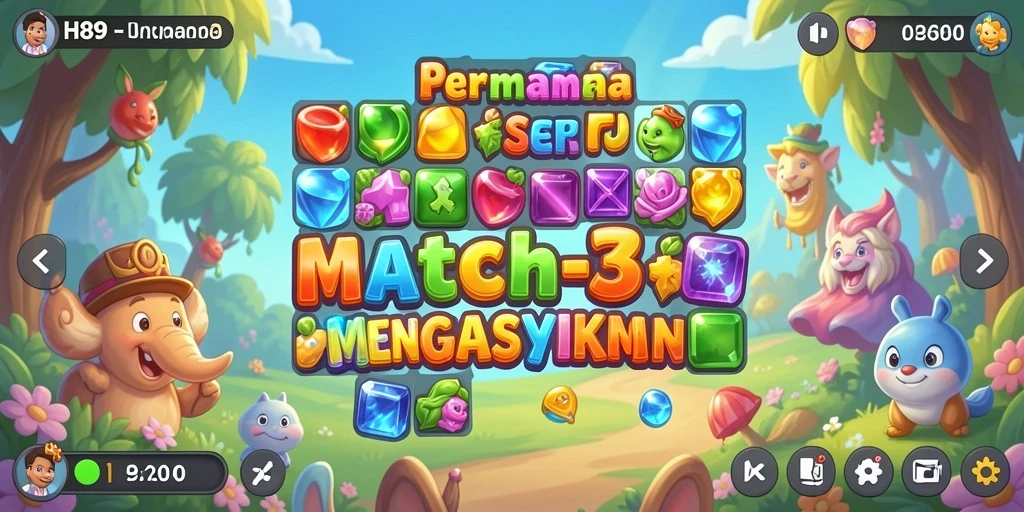 Tampilan gameplay H89 yang penuh warna dan seru dalam genre Match-3.