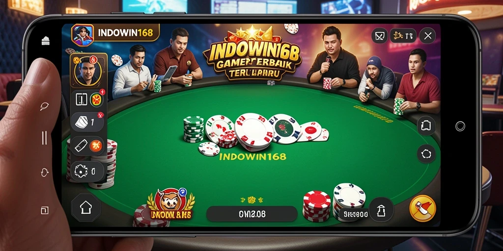 Tampilan menarik gameplay poker di INDOWIN168.