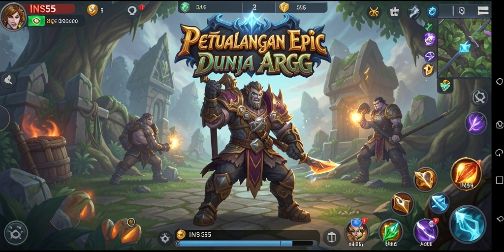 Tampilan gameplay dinamis dan aksi seru di INS55.