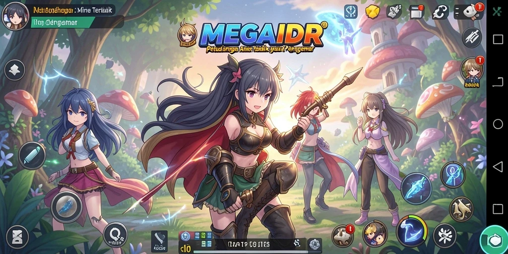 Gameplay menarik dengan karakter anime yang menawan.