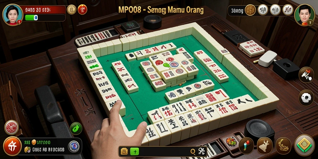 Screenshot MPO08 menampilkan gameplay Mahjong yang seru dan menantang.