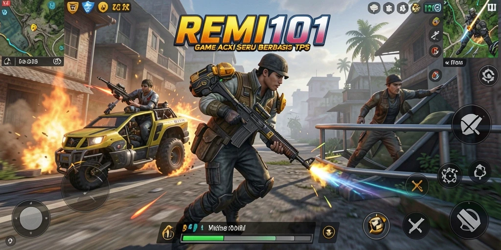 Tampilan menarik gameplay REMI101 dalam aksi TPS.