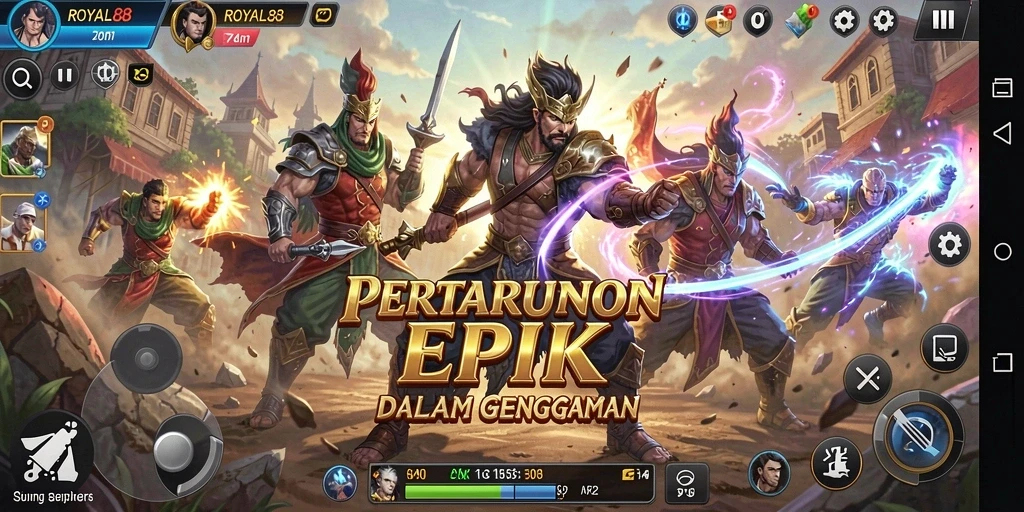 Tampilan gameplay mendebarkan dalam <strong>ROYAL88</strong> yang penuh aksi.