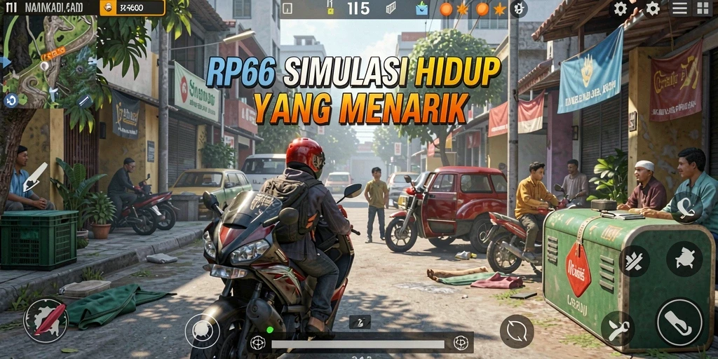 Tampilan menarik dari gameplay RP66 dengan simulasi kehidupan yang detail.
