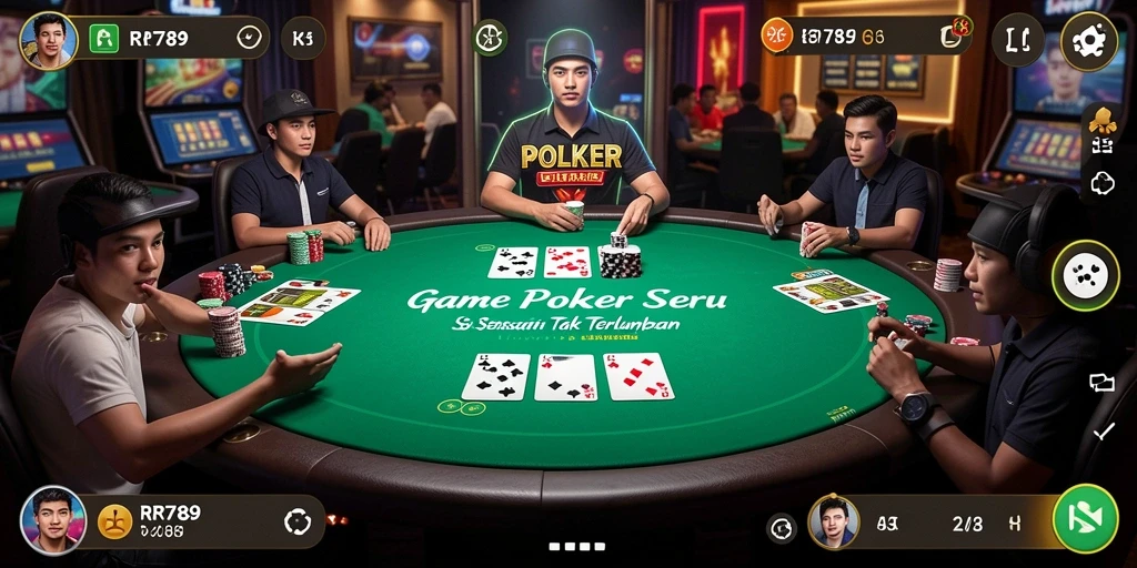 Screenshot utama RR789 menampilkan pemain yang bertanding dalam game Poker.