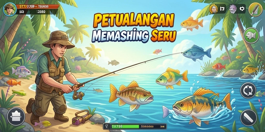 Screenshot ST789 menampilkan gameplay memancing yang menarik dan kompetitif.