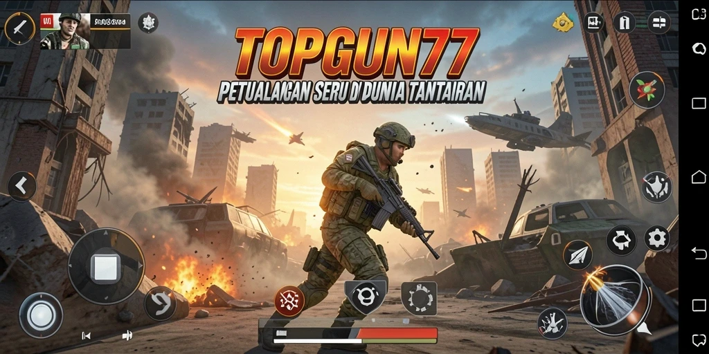 Screenshot gameplay dari TOPGUN77 yang menampilkan petualangan seru.