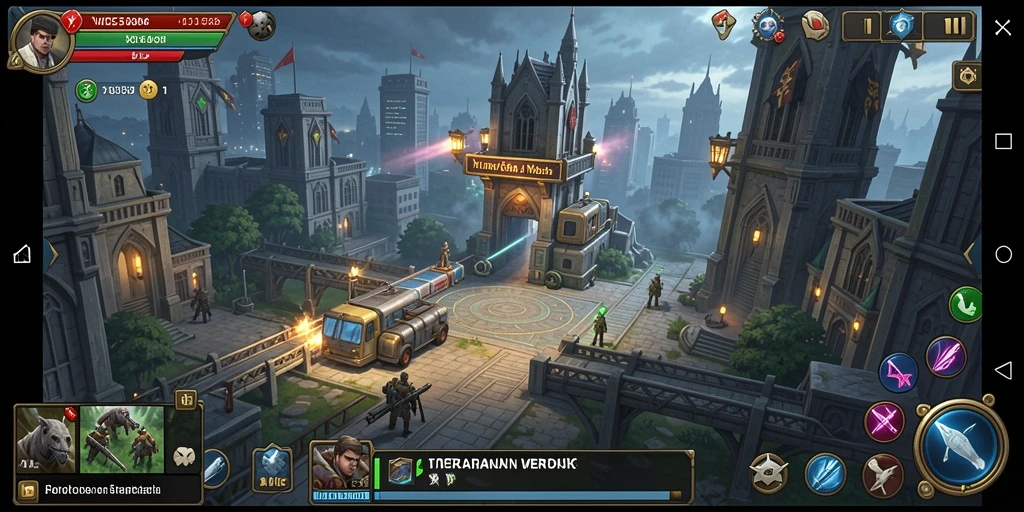 Tampilan gameplay VC55 yang menegangkan dalam Tower Defense.