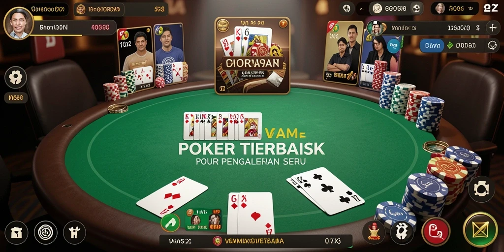 Tampilan screenshot utama VV62 menampilkan permainan Poker yang menarik.