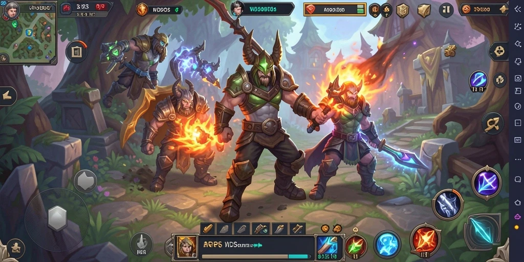Screenshot utama WDBOS menampilkan aksi seru dalam pertarungan ARPG.