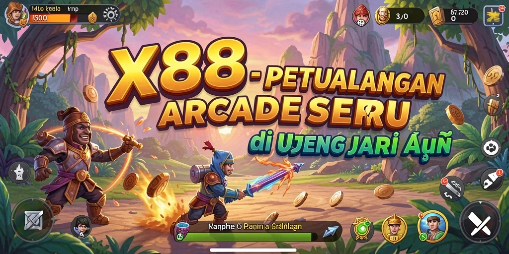 Screenshot X88 menampilkan aksi seru dalam gameplay Arcade.