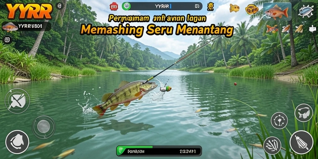 Tangkapan ikan besar di game YYRR yang seru.